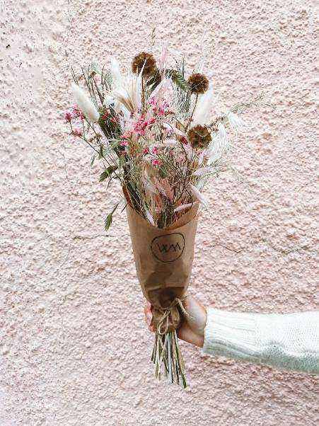 Students arranging flowers together